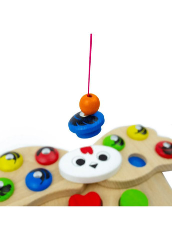 Деревянная развивающая игра "Магнитный сортер Квочка" 900637 Igroteco (362064252)