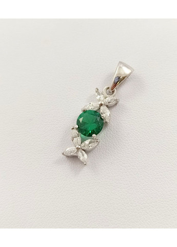 Підвіска срібна зі смарагдом "Nano" FS-004 No Brand Підвіска (367960118)