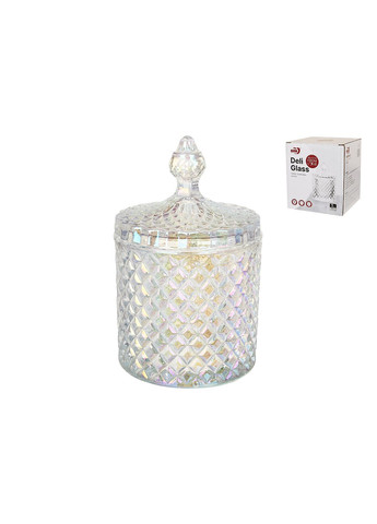 Банка для зберігання з кришкою скляна Crystal 600мл No Brand (302287774)