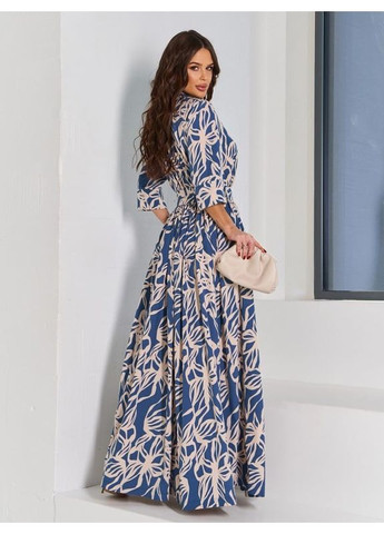 Синя плаття 15067 синє ISSA PLUS однотонна