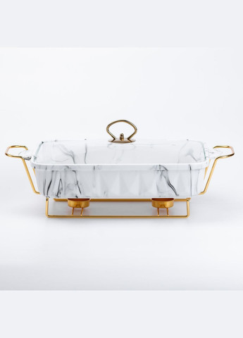 Настольная мармитница 2 литра мармит прямоугольный керамический 40х22.5х15.5 см для вторых блюд HP1030 Yiwu (305389531)