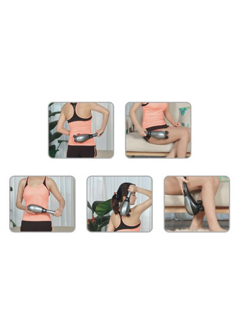 Акумуляторний ручний масажер для тіла з 5 насадками та підігрівом ZET-716 Zenet (316632037)