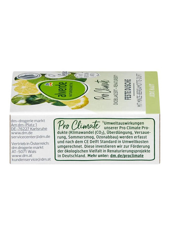 Тверде мило для душу Naturkosmetik Pro Climate з м'ятою та бергамотом 60 г Alverde (368293397)