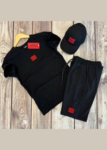 Черная 2 в 1 шорты + футболка No Brand