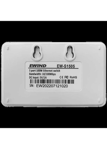 Коммутатор 5 портов неуправляемый EW-S1505 100M Ewind (372817174)