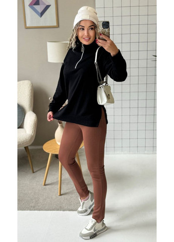 Чорний демісезонний утеплений гольф з ангора рубчик | замір в описі DK/DL Мода без кордонів