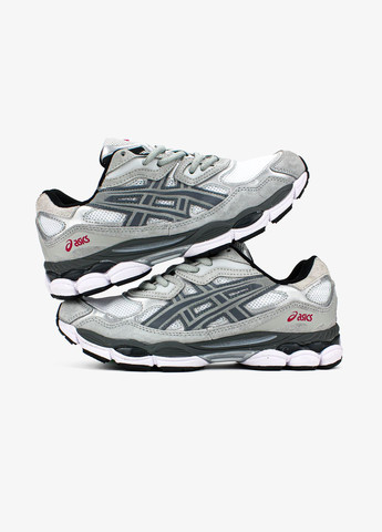 Сірі всесезон кросівки чоловічі asics gel-nyc white steel grey | асікс гель-нюк сірі No Brand