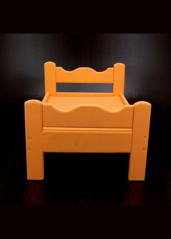 Ліжко для ляльок з дерева Аріель грейпфрут (КРТ-000154) No Brand (328606058)