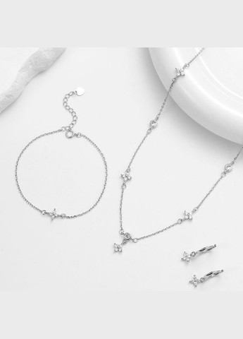 Комплект ювелирной бижутерии из 3-х украшений посеребренный DeKolie (296481815)