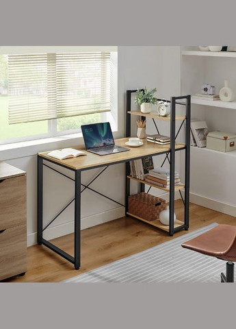 Комп'ютерний стіл Devoko з боковими полицями у стилі Loft натуральний Leobert (362028120)