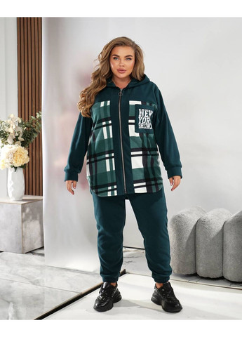 Костюм теплий прогулянковий флісовий,сорочка у клітинку з капюшоном та штани Україна (361499615)