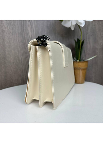 Жіноча міні сумочка клатч на плече з ланцюжком молочний ProDobro (363259199)