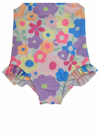 Комбинированный летний детский сплошной купальник для девочки 86 см разноцветный (25070609) слитный Primark