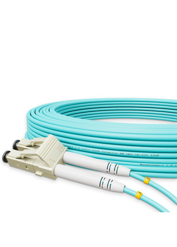 Патч-корд оптический LC/UPC-LC/UPC Бирюзовый LSZH, Multimode OM3 (MM), Duplex, 2мм - 20 м NanoConnect (299337907)