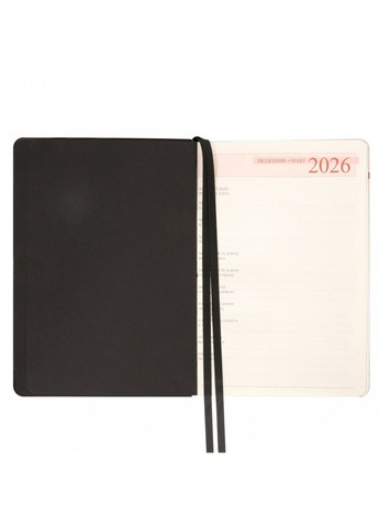 Ежедневник датированный 2026год А5 мягкий 368 страниц Boss.черный 252634 Leo Planner (364302792)