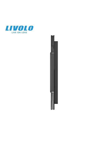 Рамка 4-постова порожня Х сенсорів 1 розетка (Х-Х-Х-0), загартоване скло, чорна, 294×80 мм (VL-P700/00/00/E-8B) Livolo (370971585)