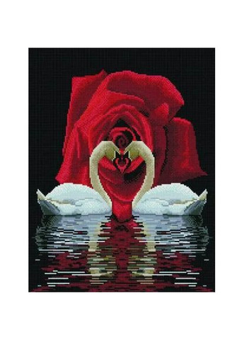 Алмазная мозаика Лебеди и розы 40х50 см SP006 ColorArt (285719831)