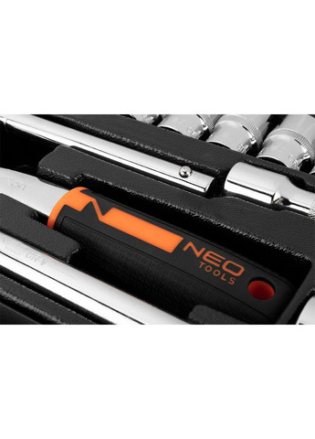 Набір інструментів, Набір торцевих головок, 25шт, 1/2", CrV, металевий кейс (10-036) Neo Tools (360411878)
