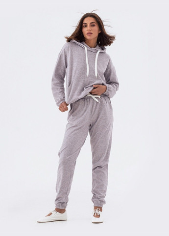 брючный костюм с худи серый Dressa (304836443)