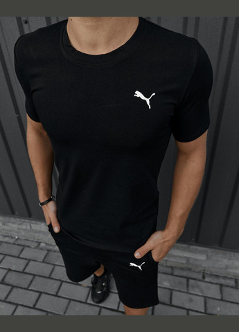 Чорна базова футболка з лого⚡️ Luna