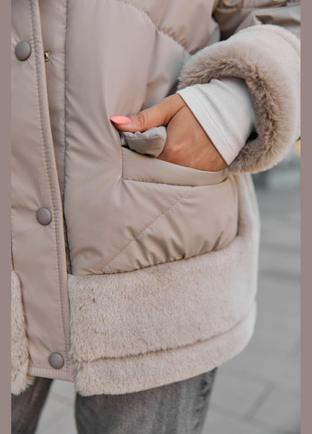 Кофейная зимняя куртка MN