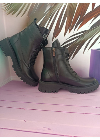 Черевики жіночі шкіряні на хутрі No Brand (370563153)