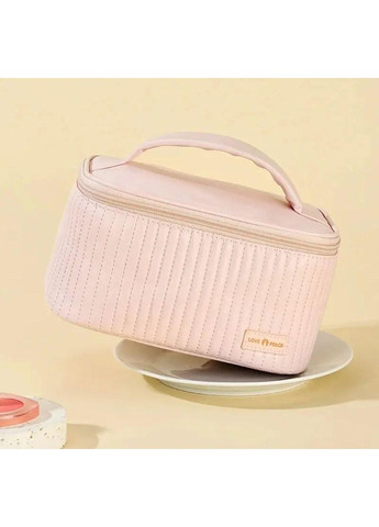 Косметичка из искусственной кожи, дорожный органайзер для косметики Розовая No Brand (299871222)