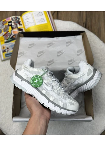 Белые летние кроссовки nike p-6000 white grey найк п-6000 No Brand