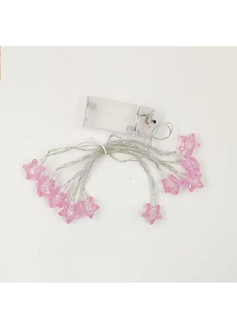 Светодиодная гирлянда на батарейках «Розовые Мерцающие Звездочки» 6 м на 40 лампочек с декоративными звездочками No Brand (370290231)