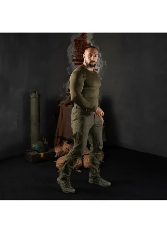 Оливковые демисезонные брюки Camotec