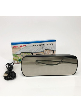 Часы настольные 895Y-4 USB с зеленым циферблатом, Настольные электронные часы с большими цифрами VST (365813293)