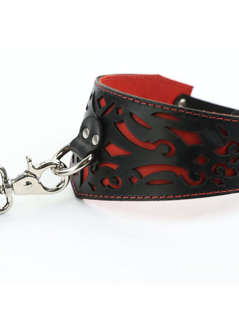 Кожаный ажурный ошейник Premium с поводком KL-6 Edena (367268647)