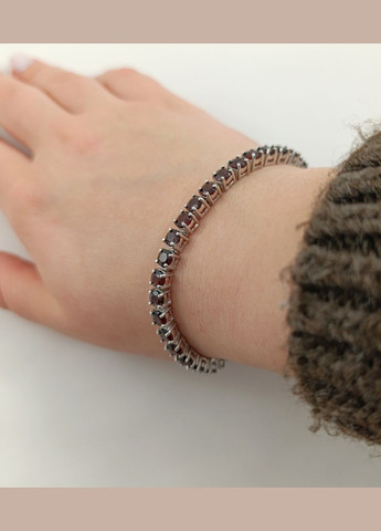 Серебряный браслет с натуральным гранатом 17,5 см (В105-гр) Shatlen Браслет (328082577)