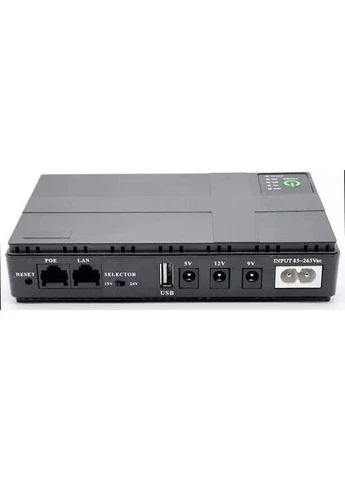 Источник бесперебойного питания для роутера DC1018, Black, 10400 mAh (18Wh), 1xDC (12V/1A), 1xDC (9V/1A), 1xDC (5V/2A), 1xUSB TTN (395346086)