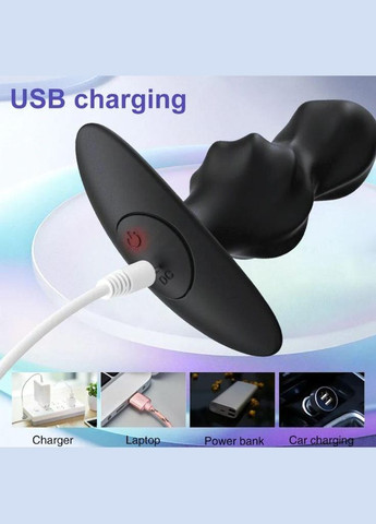 Анальная пробочка якорь 10 режимов вибрации, с управлением от смартфона No Brand (339864698)