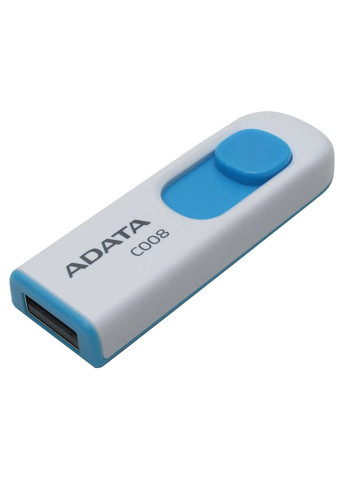 Флешнакопичувач A- Data C008 32 ГБ USB 2.0 білий із блакитним ADATA (293346740)