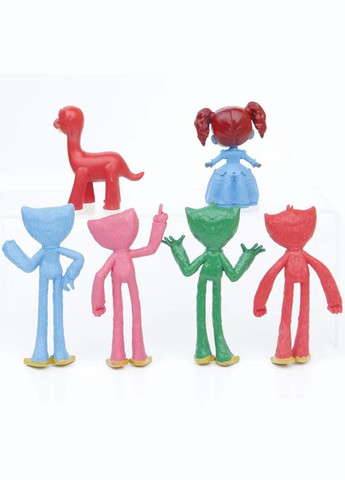 Хагги Вагги Huggy Wuggy Poppy playtime набор фигурок из игры monster Bobby 6шт 7-11см Shantou (296627739)