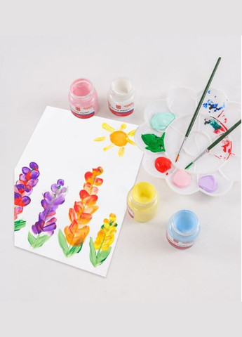 Краска смываемая Детская для рисования пальцами Cross-Border 50 мл 9 цветов (М2460340) Xin Bowen (350199082)