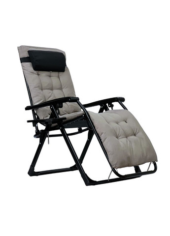 Комфортне крісло-шезлонг Zero Gravity Premium Plus Grey (LB-ZGC-K2-GRY) LEOBRO (346530750)