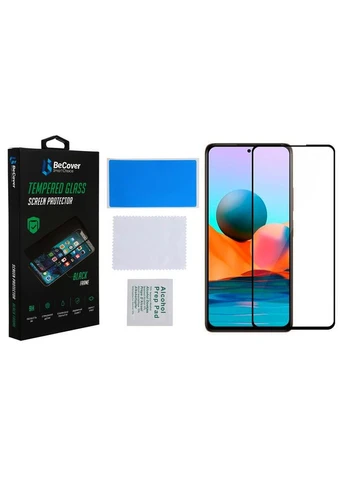 Захисне скло для Xiaomi Redmi Note 10 5G Black (706653) BeCover (336959188)