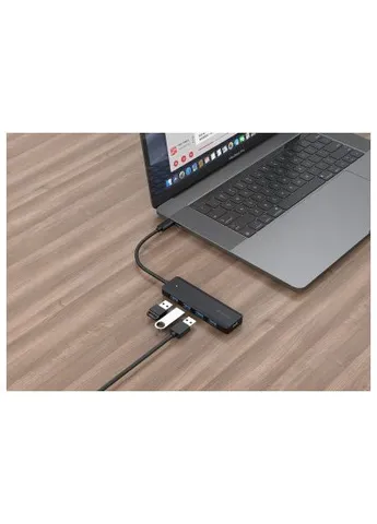Концентратор 4 ports USB 3.1,USB-C, USB-C PD (UHB-CM-U3P4P-01) Gembird 4 ports USB 3.1, USB-C, USB-C PD (366701703)