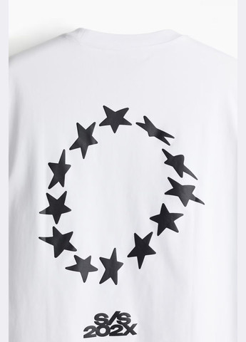 Біла футболка H&M loose fit