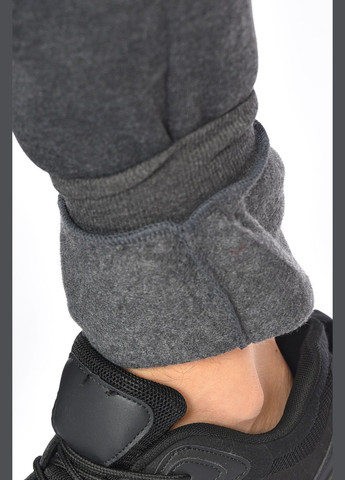 Спортивні штани чоловічі на флісі темно-сірого кольору Let's Shop (306426670)