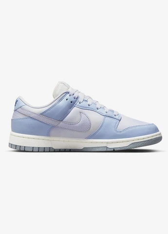 Голубые всесезонные кроссовки dunk low blue airbrush canvas (w) Nike