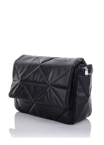 Женская сумка черная из экокожи молодежная мягкая с магнитом и молнией 2 отделения ProDobro (367267073)