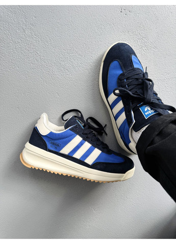 Чорні Осінні кросівки чоловічі adidas sl 72 rtn black / blue / white адідас сл 72 No Brand