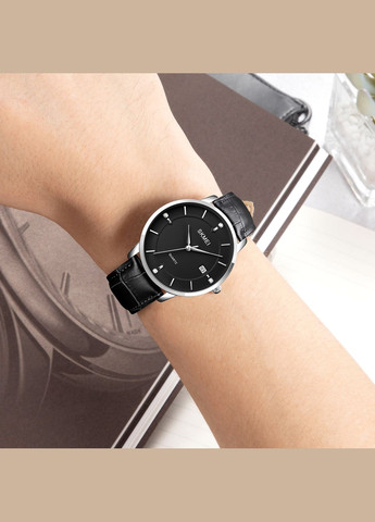 1801LSIBK Silver-Black Leather кварцевый классический Skmei (324088719)