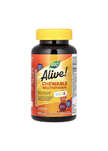 Alive! Children's Chewable Multivitamin - 120 tabs Orange and Berry Nature's Way (369399842)