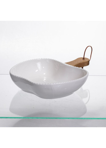 Тарелка фарфоровая глубокая с ручкой Яблоко 25×20×5 (см) ZJH-15-6 Yiwu (370801126)