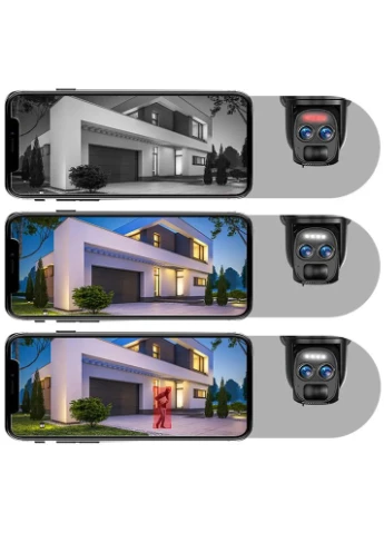 Камера відеонагляду 4G з сонячною панеллю SZSINOCAM QG6, Full HD 1080P, нічне бачення, датчик руху, бездротова вулична камера China (351854926)
